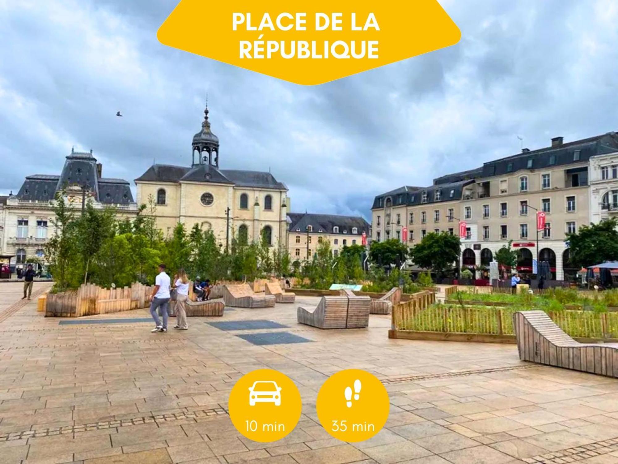 Ideal Groupe - Grands Espaces - 4 Chambres - Parking Gratuit - Proche Centre, Gare & Transports - Wifi - Offre Special De Reduction Jusqu'A -50 Le Mans Eksteriør bilde
